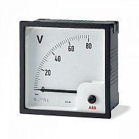 Вольтметр щитовой ABB VLM 100В DC, аналоговый, кл.т. 1,5 |  код. 2CSG213130R4001 |  ABB